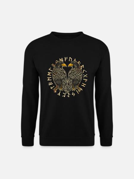 Hugin und Munin - Odins Raben - Unisex Pullover - Schwarz