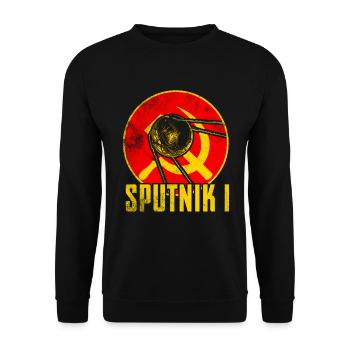 Sputnik 1 Satellite - Unisex Sweatshirt - black - Front - Alina (178cm) & Michal (187cm)