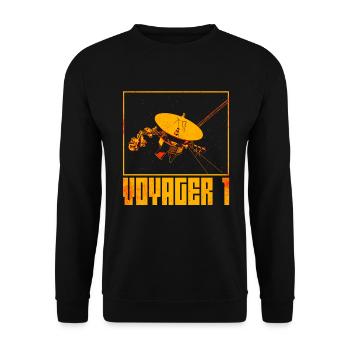 Voyager 1 Space Probe - Unisex Sweatshirt - black - Front - Alina (178cm) & Michal (187cm)