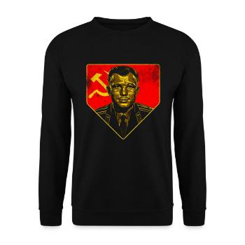 Juri Gagarin Astronaut Sowjetunion - Unisex Pullover - Schwarz - Vorne - Alina (178cm) & Michal (187cm)
