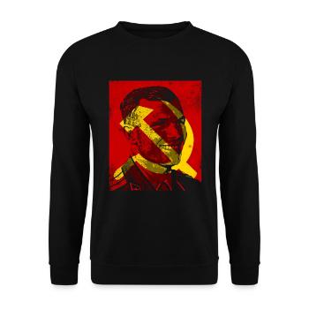 Juri Gagarin - Kosmonaut und erster Mensch im Welt - Unisex Pullover - Schwarz - Vorne - Alina (178cm) & Michal (187cm)