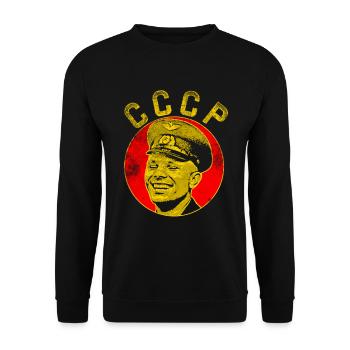 Juri Gagarin - Unisex Pullover - Schwarz - Vorne - Alina (178cm) & Michal (187cm)