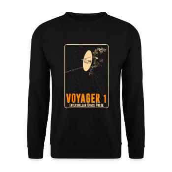 Voyager 1 - Interstellar spacecraft - Unisex Sweatshirt - black - Front - Alina (178cm) & Michal (187cm)