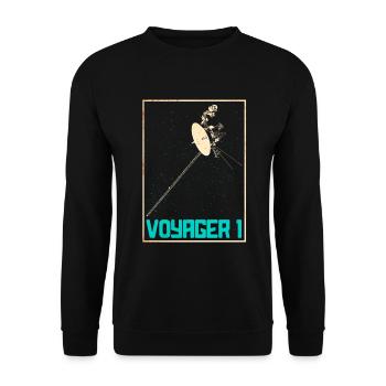Voyager 1 Space Probe - Unisex Sweatshirt - black - Front - Alina (178cm) & Michal (187cm)