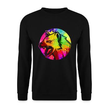 Hyäne - Unisex Pullover - Schwarz - Vorne - Alina (178cm) & Michal (187cm)