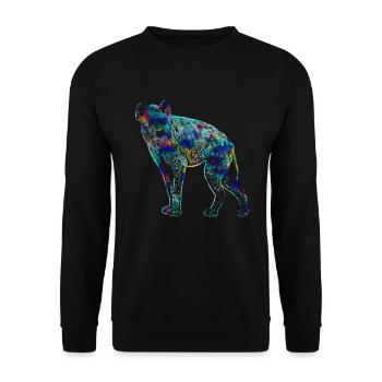 Hyena - Unisex Sweatshirt - black - Front - Alina (178cm) & Michal (187cm)