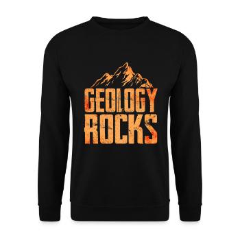 Geologie rockt - Unisex Pullover - Schwarz - Vorne - Alina (178cm) & Michal (187cm)