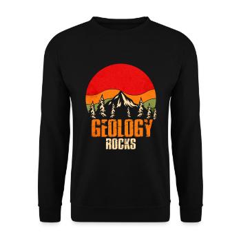 Geologie rockt - Unisex Pullover - Schwarz - Vorne - Alina (178cm) & Michal (187cm)