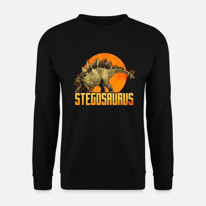 Stegosaurus Dinosaurs - Unisex Sweatshirt - black