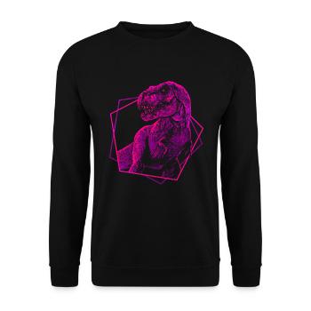 T-Rex Tyrannosaurus Dinosaure - Sweat-shirt Unisexe - noir - Devant - Alina (178cm) & Michal (187cm)