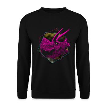 Tricératops Dinosaures - Sweat-shirt Unisexe - noir - Devant - Alina (178cm) & Michal (187cm)