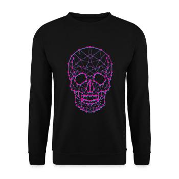Crâne polygonal - Sweat-shirt Unisexe - noir - Devant - Alina (178cm) & Michal (187cm)