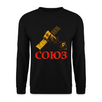Sojus Raumschiff Sowjetunion - Unisex Pullover - Schwarz - Vorne - Alina (178cm) & Michal (187cm)