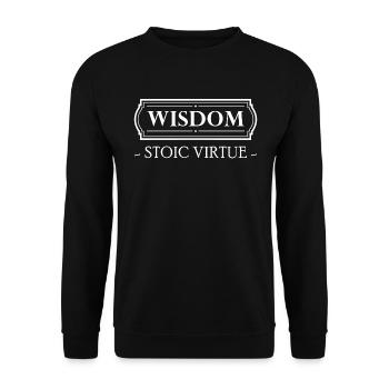 Stoic Virtue Wisdom Stoicism Gift - Unisex Sweatshirt - black - Front - Alina (178cm) & Michal (187cm)