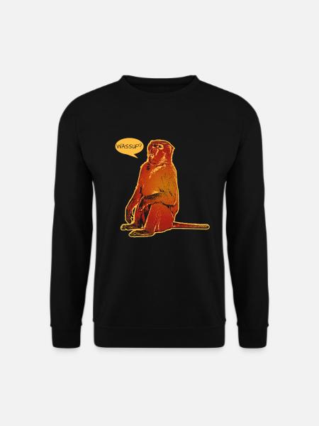 Funny baboon - Unisex Sweatshirt - black