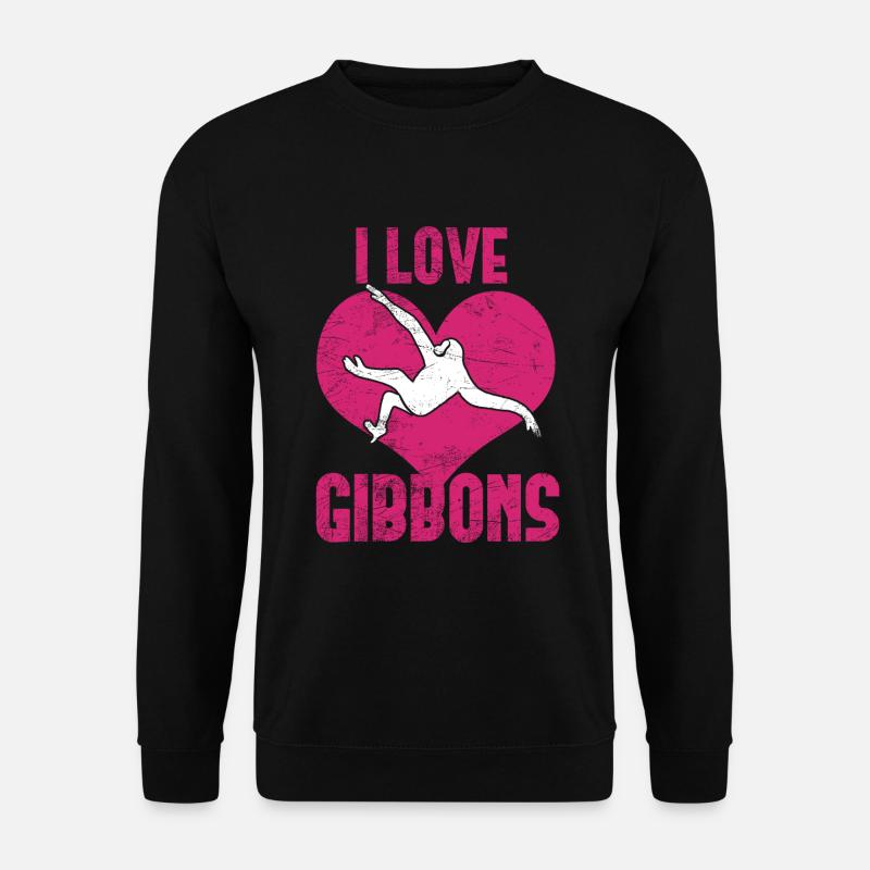 J’adore les gibbons - Sweat-shirt Unisexe - noir