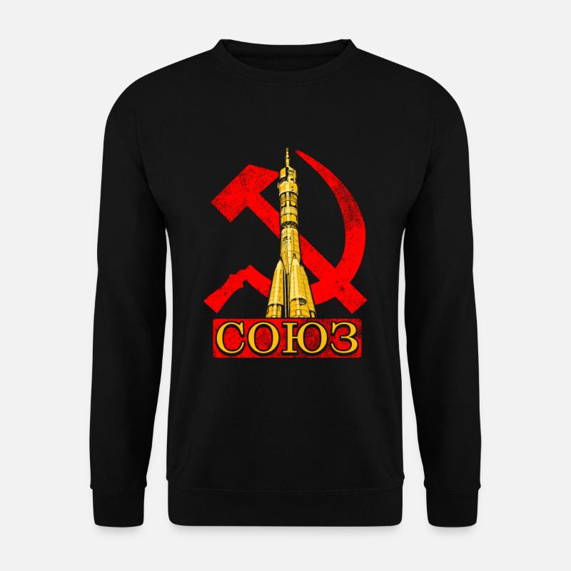 Soyuz rocket Soviet Union - Unisex Sweatshirt - black