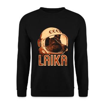 Laika Space Dog - Unisex Sweatshirt - black - Front - Alina (178cm) & Michal (187cm)