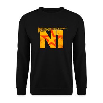 N1 Mond Rakete Sowjetunion - Unisex Pullover - Schwarz - Vorne - Alina (178cm) & Michal (187cm)