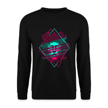 Méduse Vaporwave Mythologie grecque - Sweat-shirt Unisexe - noir - Devant - Alina (178cm) & Michal (187cm)