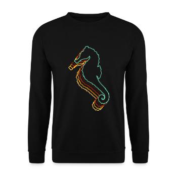 Sea horse - Unisex Sweatshirt - black - Front - Alina (178cm) & Michal (187cm)