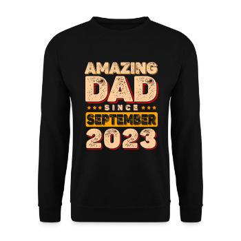Toller Papa seit September 2023 - Unisex Pullover - Schwarz - Vorne - Alina (178cm) & Michal (187cm)