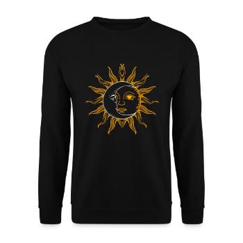 Soleil et Lune - Sweat-shirt Unisexe - noir - Devant - Alina (178cm) & Michal (187cm)