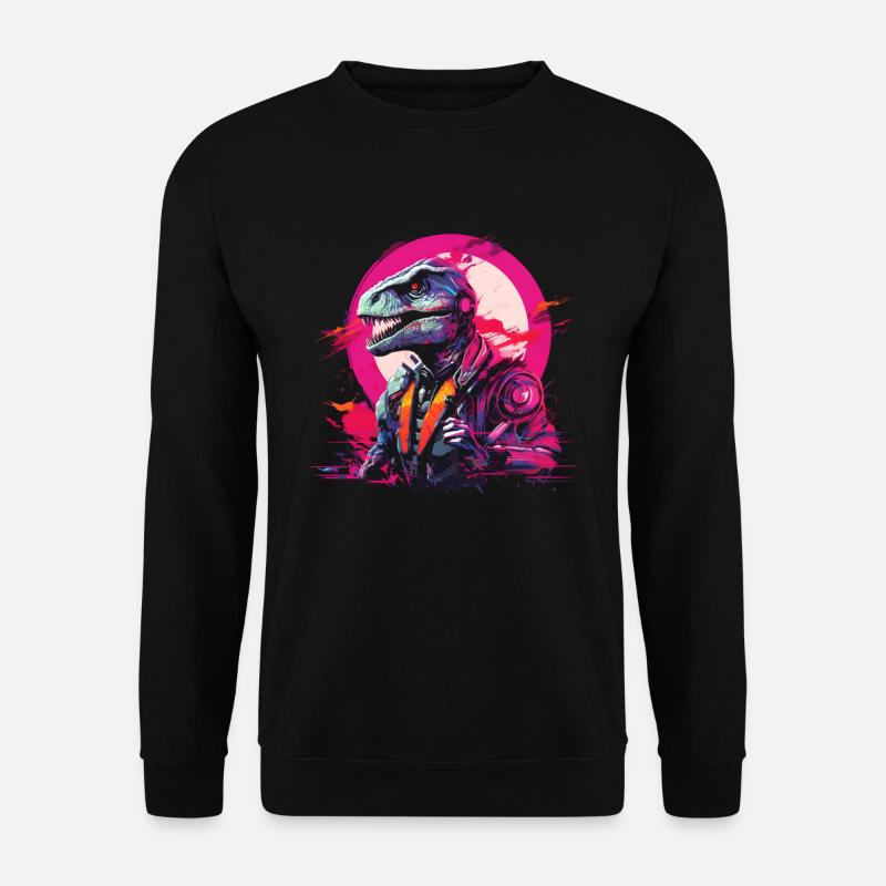 Futuristischer T-Rex - Unisex Pullover - Schwarz