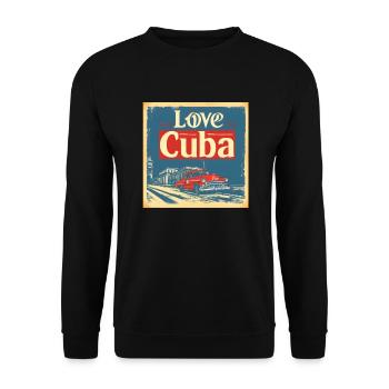 Kuba Havanna Oldtimer Auto - Unisex Pullover - Schwarz - Vorne - Alina (178cm) & Michal (187cm)
