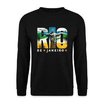 Rio de Janeiro, Brazil - Unisex Sweatshirt - black - Front - Alina (178cm) & Michal (187cm)
