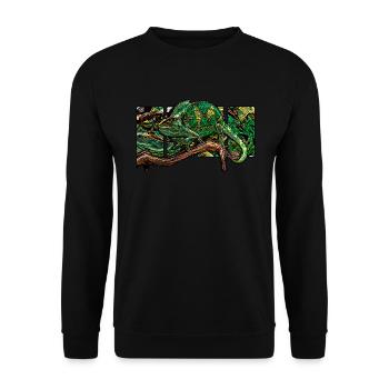 Caméléon - Sweat-shirt Unisexe - noir - Devant - Alina (178cm) & Michal (187cm)