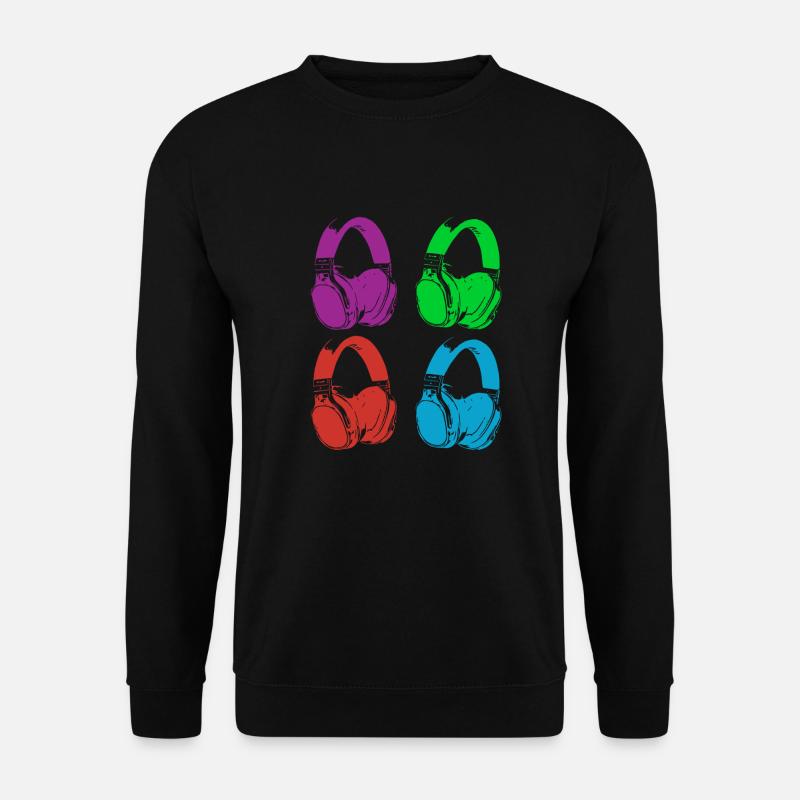 Kopfhörer - Unisex Pullover - Schwarz