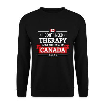 CANADA THERAPY MAPLE FLAG CANADA TRAVEL GIFT - Unisex Sweatshirt - black - Front - Alina (178cm) & Michal (187cm)