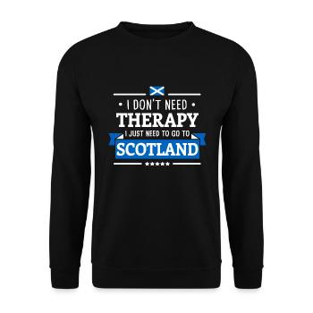 ÉCOSSE THERAPIE HIGHLANDS VOYAGE CADEAU - Sweat-shirt Unisexe - noir - Devant - Alina (178cm) & Michal (187cm)