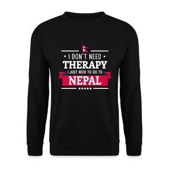 NEPAL THÉRAPIE NEPAL NEPALI VOYAGE VOYAGE - Sweat-shirt Unisexe - noir - Devant - Alina (178cm) & Michal (187cm)