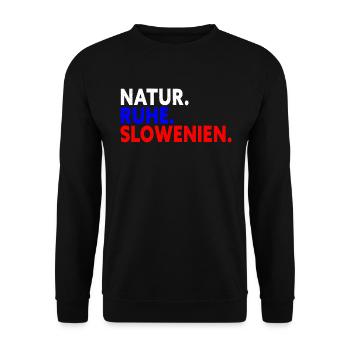 Nature Tranquility Slovenia Gift Slovenia Holiday - Unisex Sweatshirt - black - Front - Alina (178cm) & Michal (187cm)