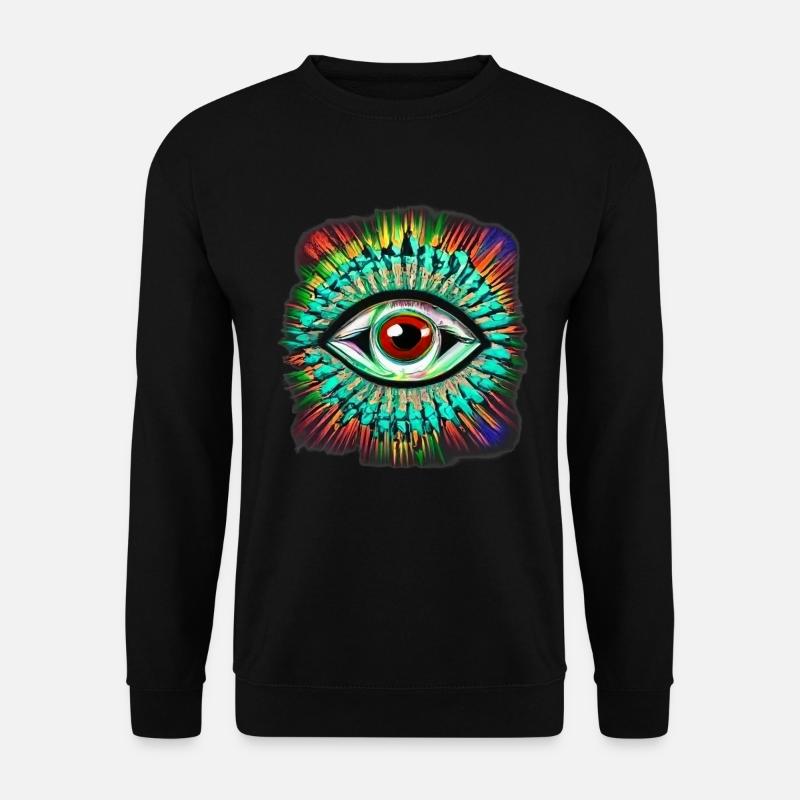Oeil Psychédélique - Sweat-shirt Unisexe - noir