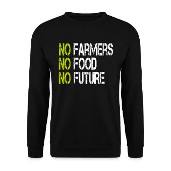 Pas d'agriculteurs, pas de nourriture, pas de t-shirt - Sweat-shirt Unisexe - noir - Devant - Alina (178cm) & Michal (187cm)