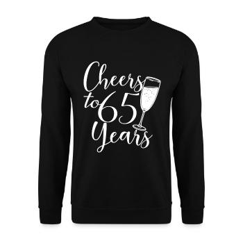 65th Birthday Women For Her Cheers To 65 Years Old - Unisex Sweatshirt - black - Front - Alina (178cm) & Michal (187cm)