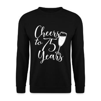 75th Birthday Women Her Birthday Girl 75 Years Old - Unisex Sweatshirt - black - Front - Alina (178cm) & Michal (187cm)