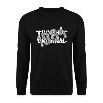 Thought Criminal - 1984 - Unisex Sweatshirt - black - Front - Alina (178cm) & Michal (187cm)