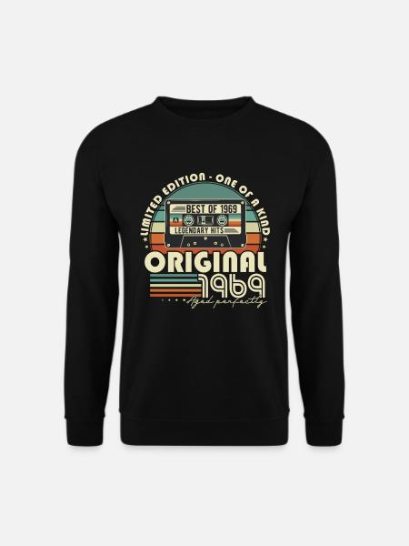 1969 Jahrgang geboren Vintage Geburtstag Retro - Unisex Pullover - Schwarz