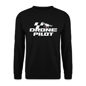Pilote de drone - Sweat-shirt Unisexe - noir - Devant - Alina (178cm) & Michal (187cm)