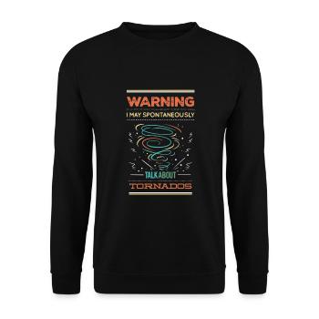 Tornade drôle disant - Sweat-shirt Unisexe - noir - Devant - Alina (178cm) & Michal (187cm)