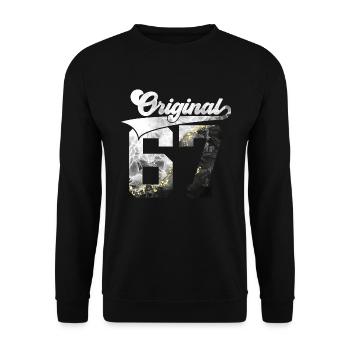 59TH BIRTHDAY 59 YEARS ORIGINAL 1967 - Unisex Sweatshirt - black - Front - Alina (178cm) & Michal (187cm)