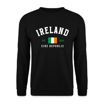 Irland Irland Republik - Unisex Pullover - Schwarz - Vorne - Alina (178cm) & Michal (187cm)