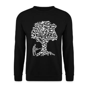 Vegan shirt, gift eg birthday, animal rights - Unisex Sweatshirt - black - Front - Alina (178cm) & Michal (187cm)