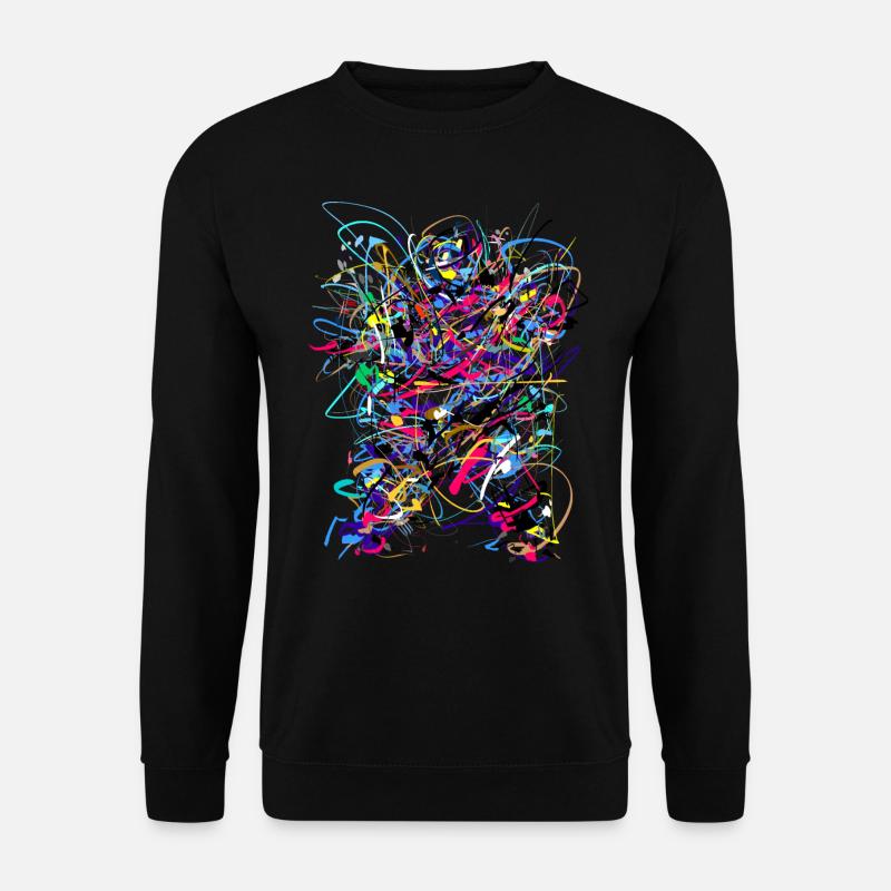 Abstrakt - Unisex Pullover - Schwarz