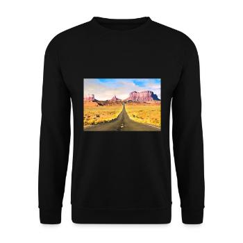 USA Nature Design - Unisex Pullover - Schwarz - Vorne - Alina (178cm) & Michal (187cm)