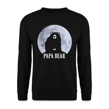 Papa Bear fier fête des pères - Sweat-shirt Unisexe - noir - Devant - Alina (178cm) & Michal (187cm)